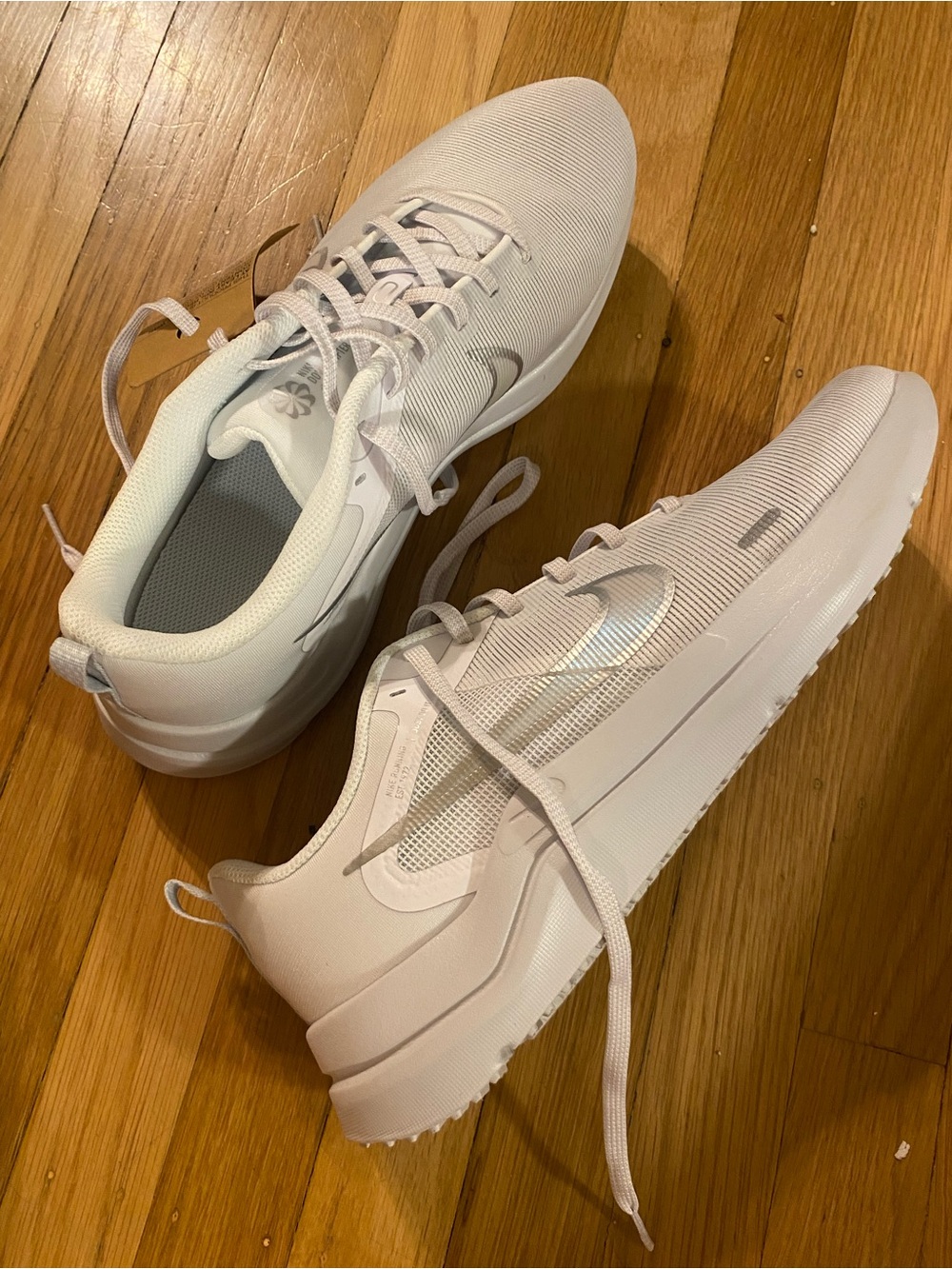 NEW Nike Downshifter 12 White Metallic Silver Womens Shoes